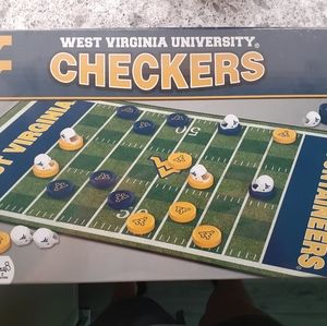 WVU West Virginia Mountaineers Checker Game